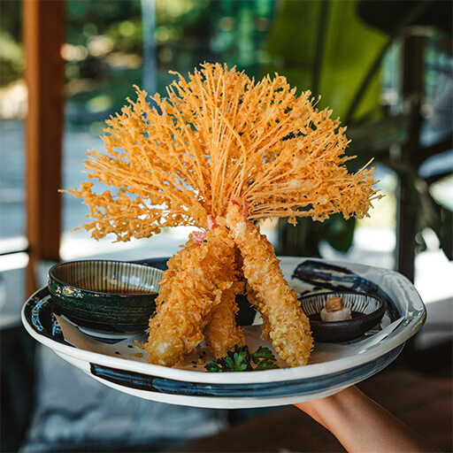 Tempura de camarão